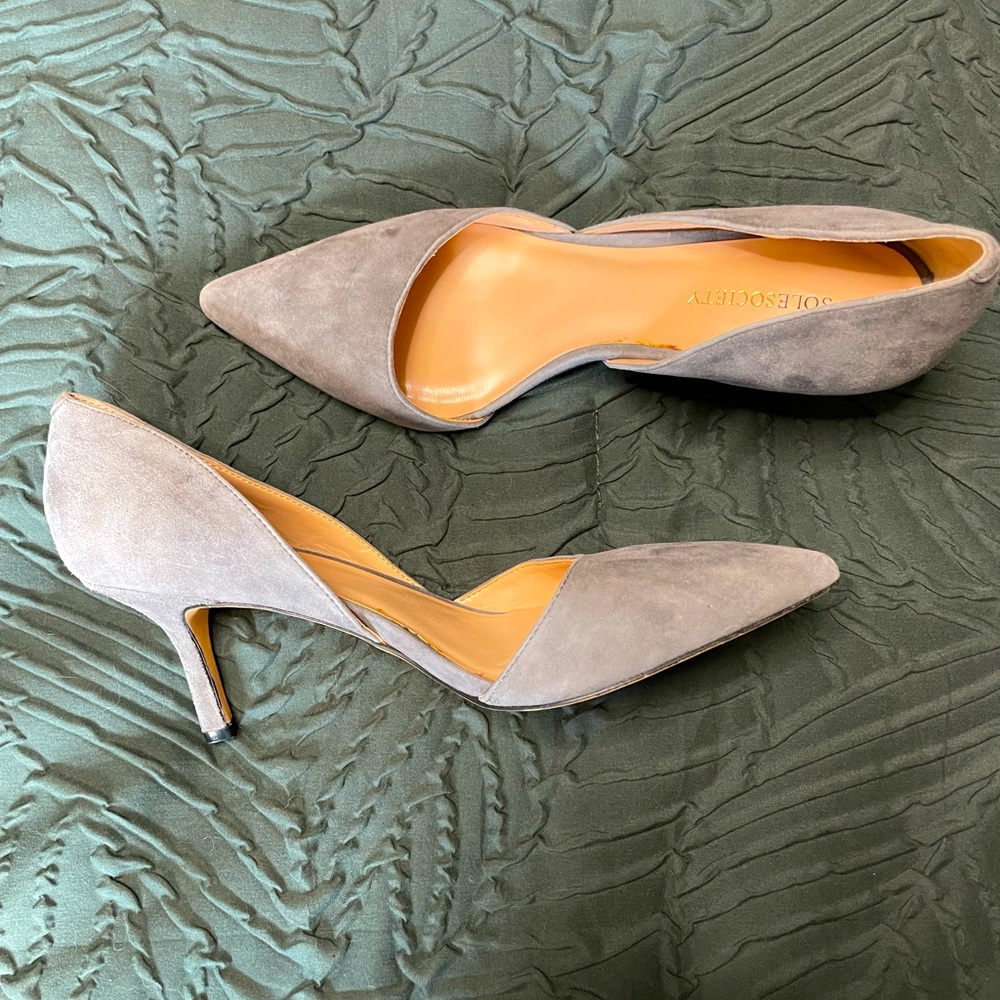 Soul Society Grey Suede High Heels Size 8.5